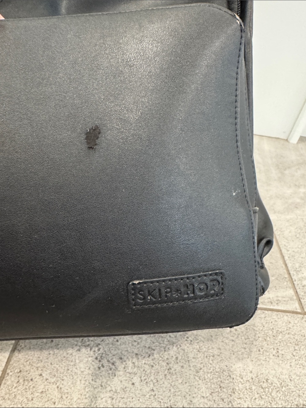Skip Hop Black Faux Leather Diaper Bag - Picture 2 of 7